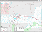 Rapid City Wall Map Premium Style